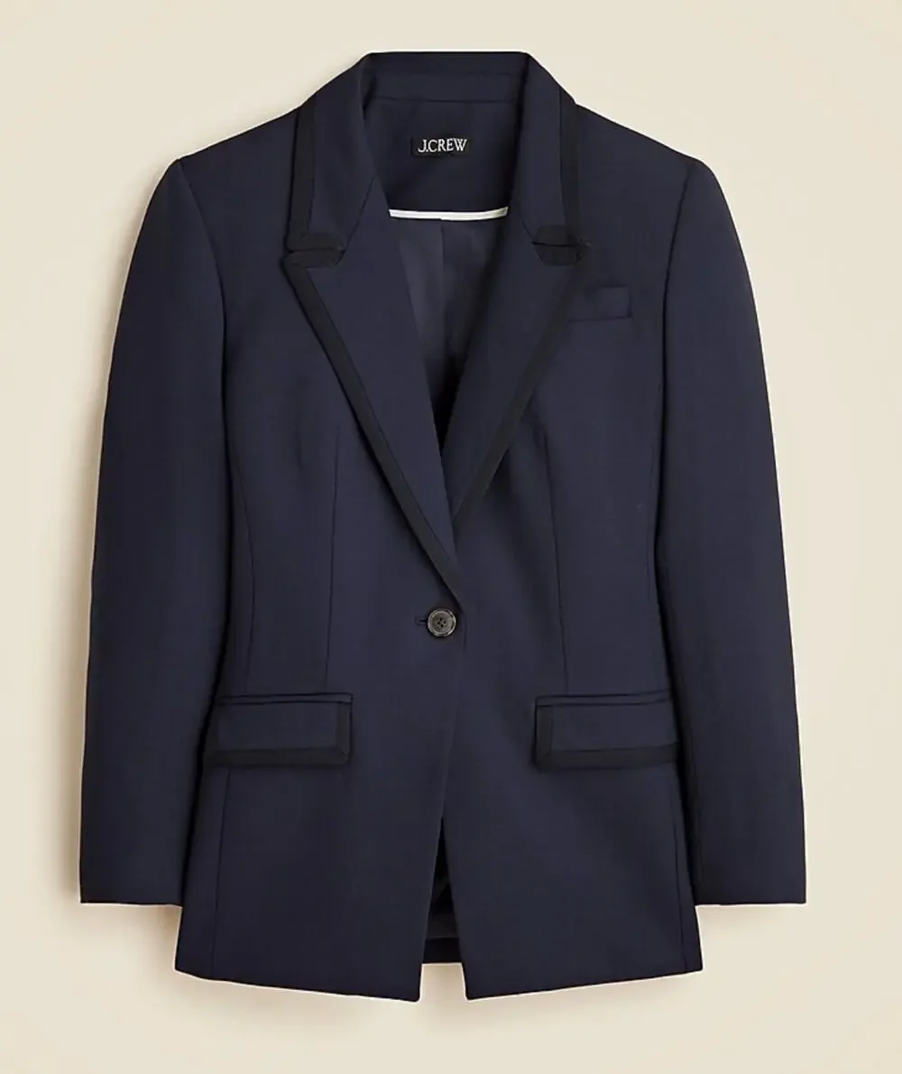 J Crew Vivienne Blazer 00 00P P00 Navy Blue NWT Merino Wool Jacket CI620 J.Crew